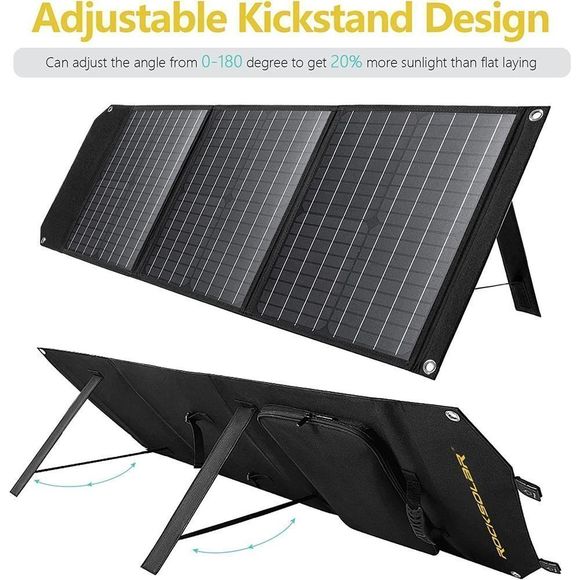 ROCKSOLARΒ 60 WattβFoldable Solar Panel Kit Cell Solar Battery Charger - Picture 2 of 10